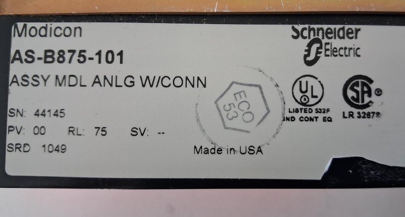 Modicon AS-B875-101 Analog Input Module