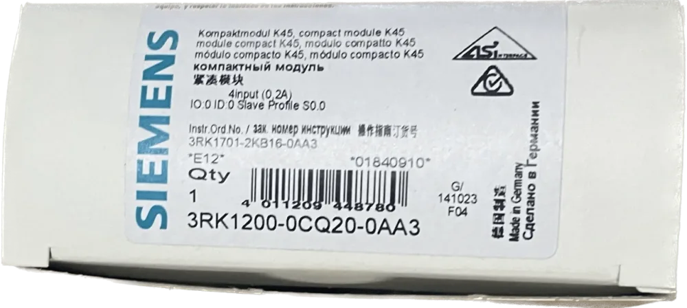 Siemens AS-i Kompaktmodul K45 3RK1200-0CQ20-0AA3