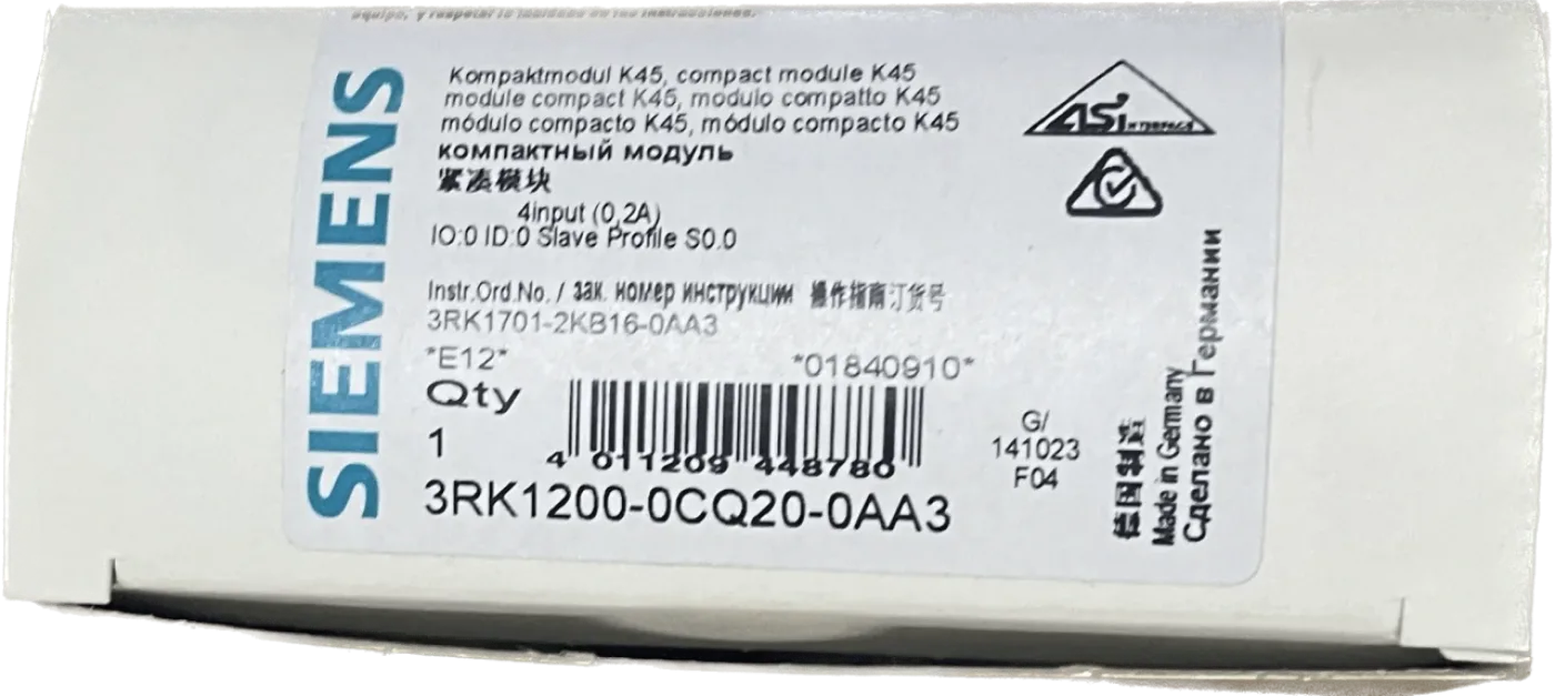 Siemens AS-i Kompaktmodul K45 3RK1200-0CQ20-0AA3 - 1