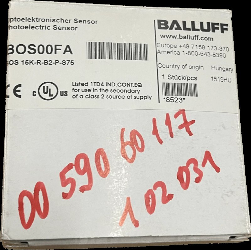 BALLUFF Reflextionslichtschranke BOS 15K-B2-P-S75
