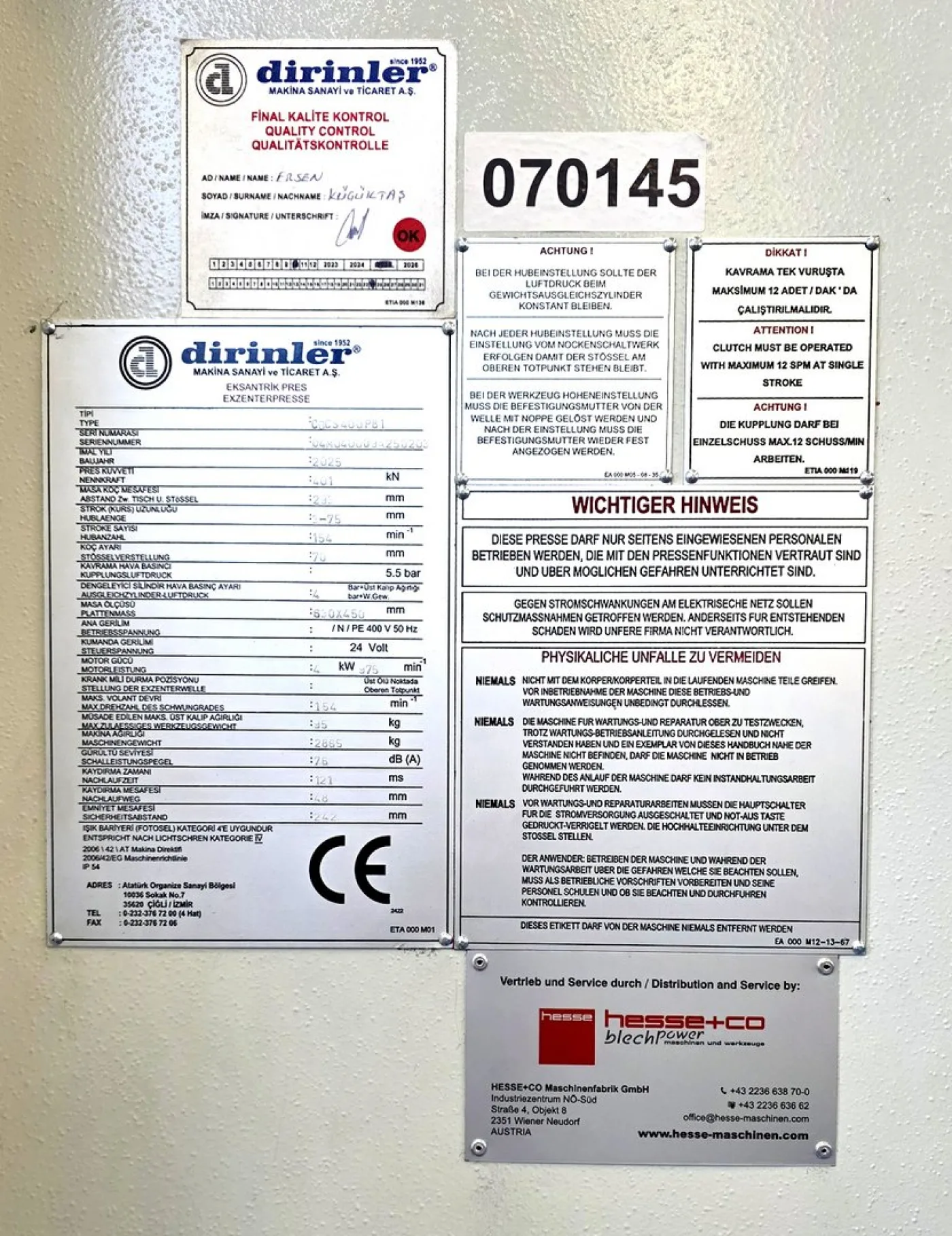 C-Ständer Exzenterpresse CDCS 401 P81 - 6