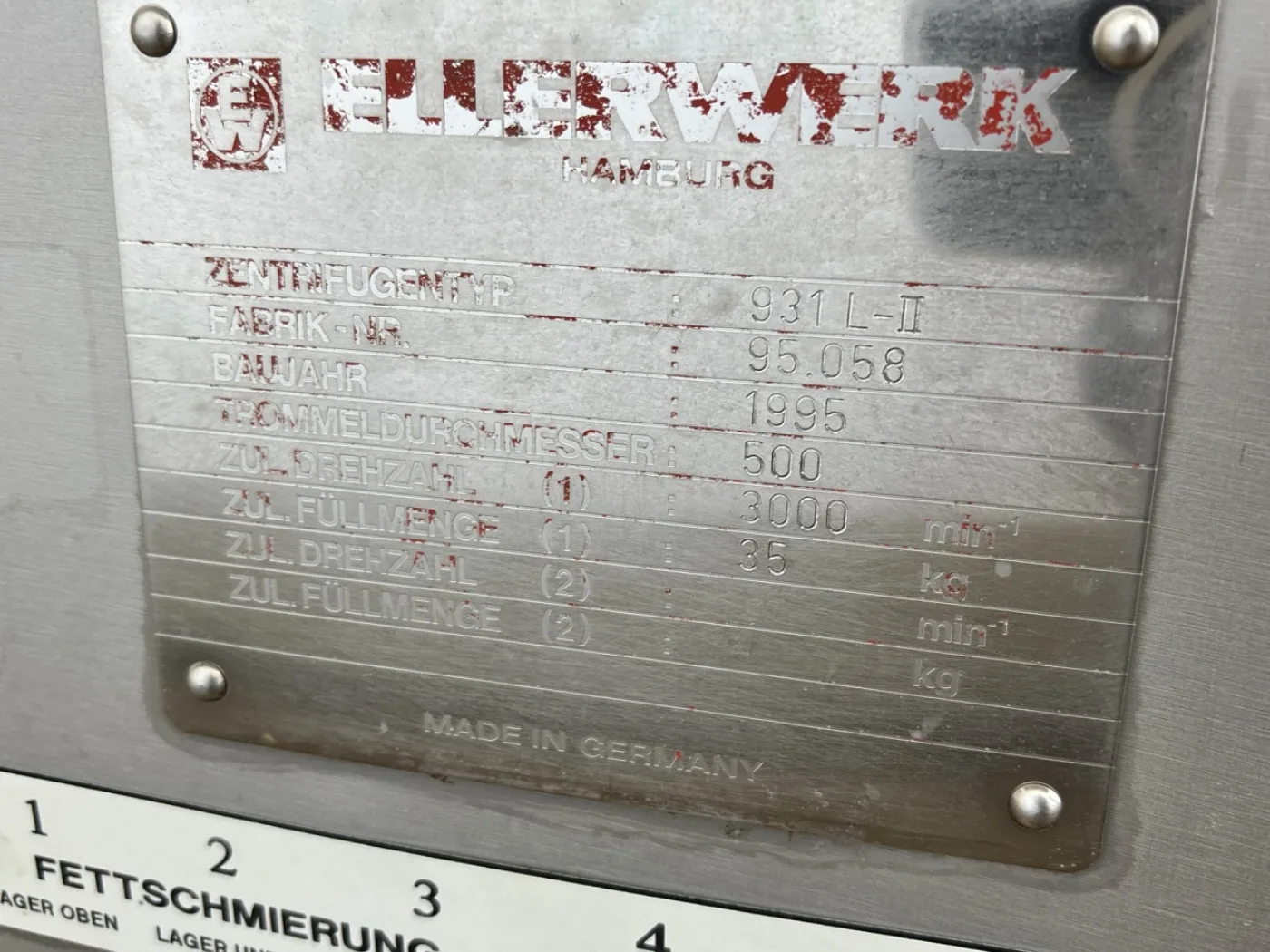 Ellerwerk 931L-ll (Ex) - Arbeitskorb centrifuge - 3