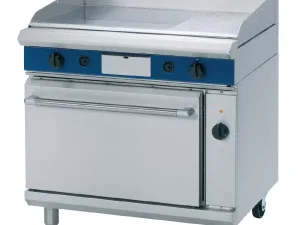 Blue Seal Evolution LPG 1/3 Ribbed Griddle Electric Convection Oven 900mm GPE56/L - islandcatering