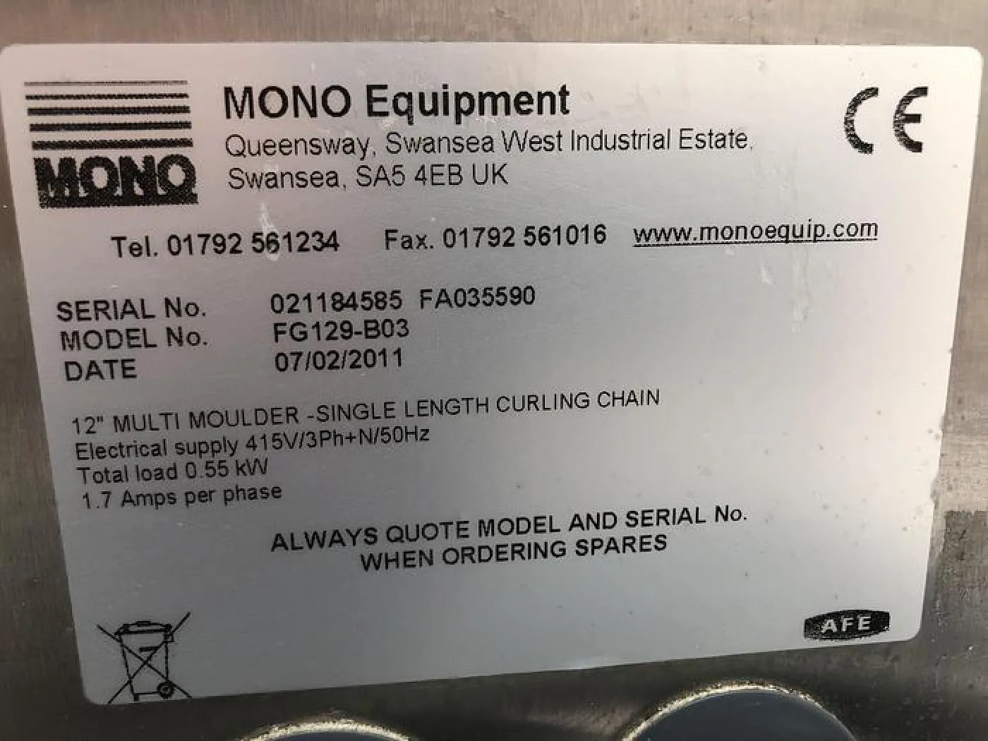 Mono 12" Multi bread moulder - 2