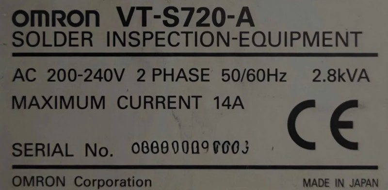 OMRON VT-S720-A, AOI, vintage 2012