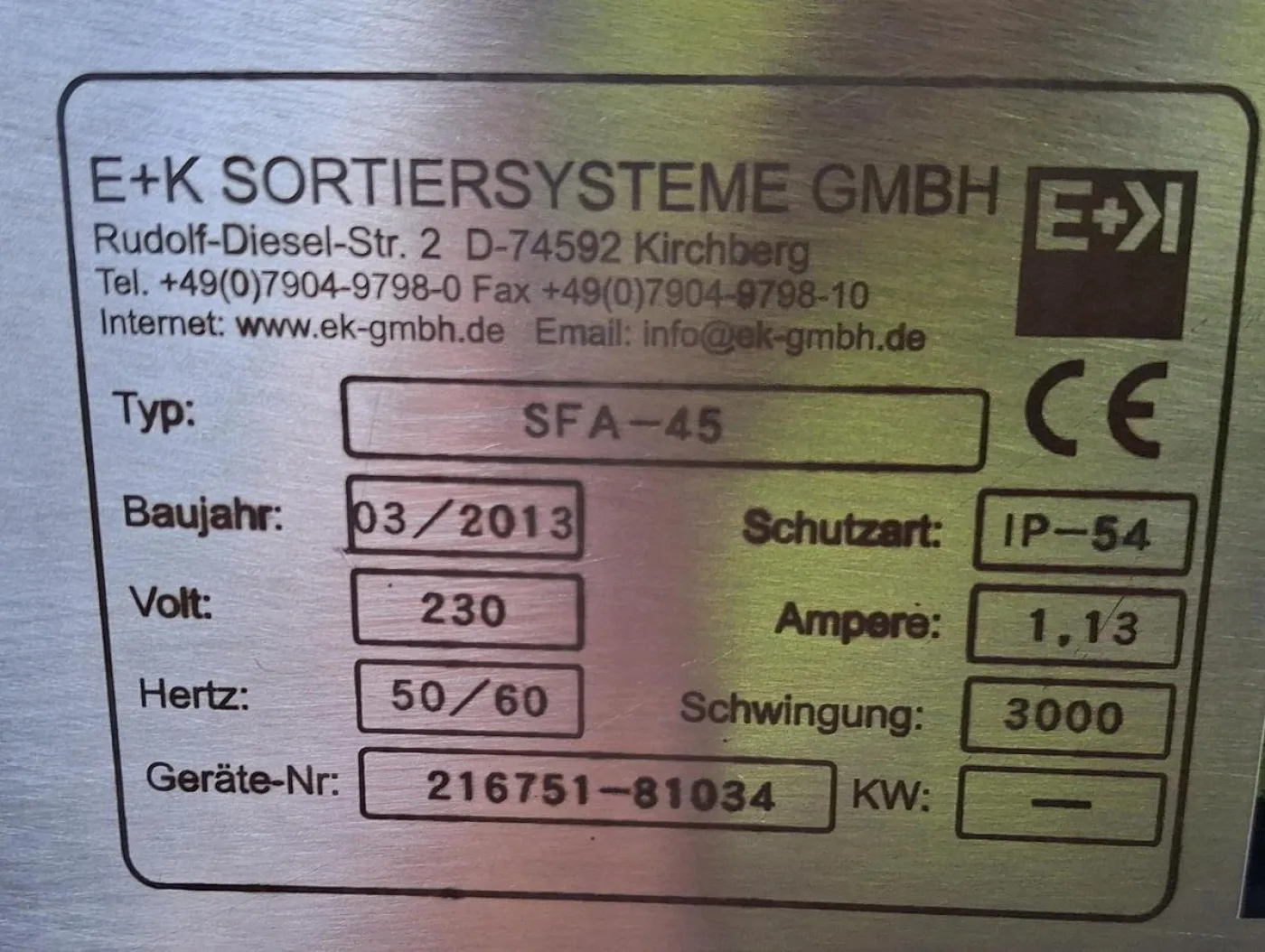 E+K Sortiersysteme SFA-45 Vibrationsförderer / Sortiersystem - 5