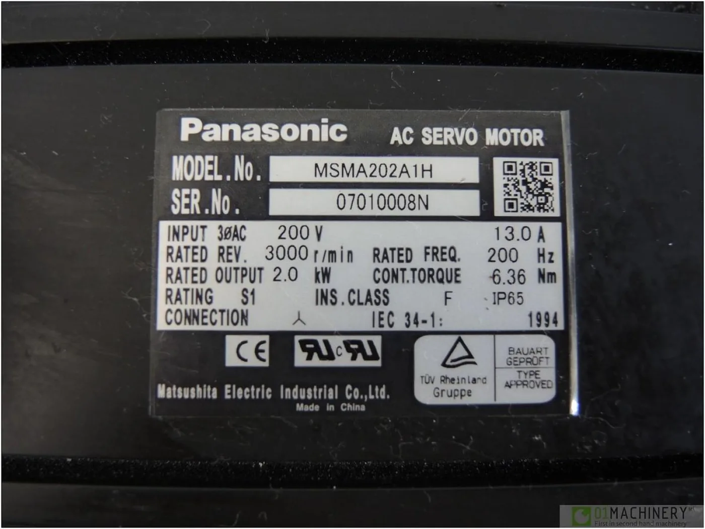2010 PANASONIC MSMA202A1H AI2163 - 5