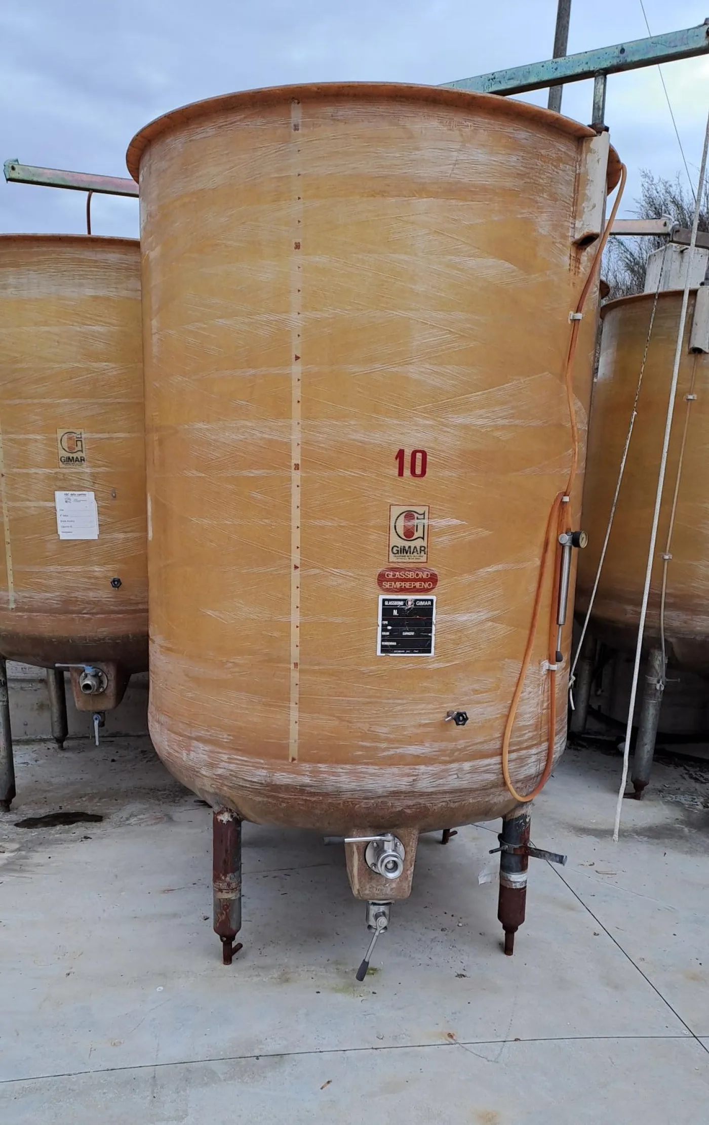 FIBERGLASS TANK VARIABLE CAPACITY FIRM GIMAR, CAPACITY HL 35 ABOUT, SECOND-HAND EQUIPMENTS - 1