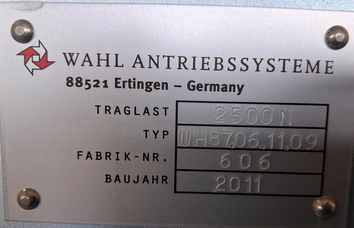 Wahl Antriebssysteme Hubvorrichtung 2500 N - 4