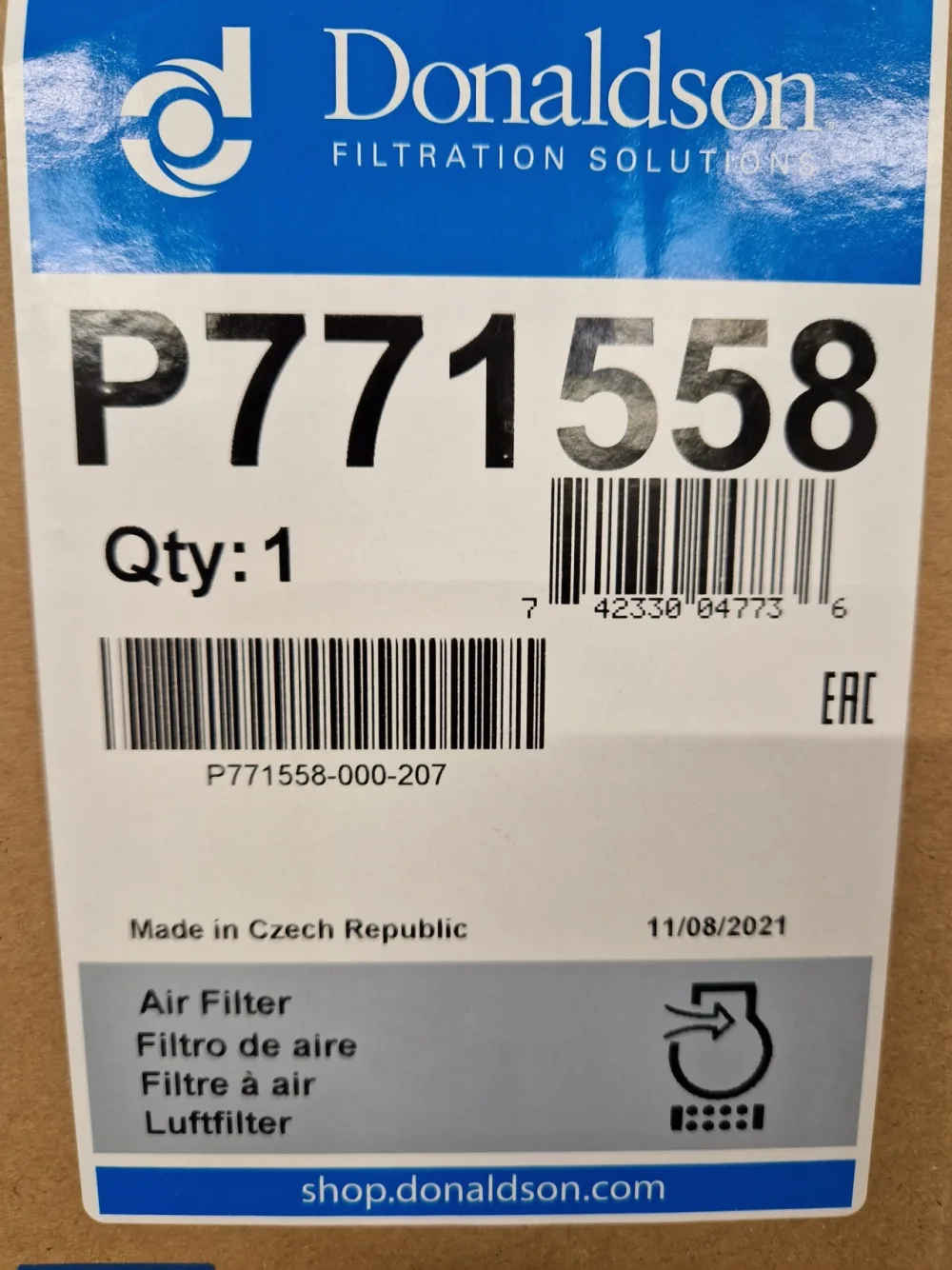 Donaldson Air Filter P771558