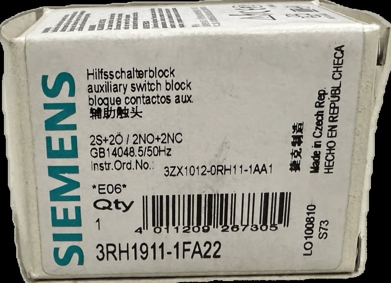 Siemens Hilfsschalterblock 3RH1911-1FA22