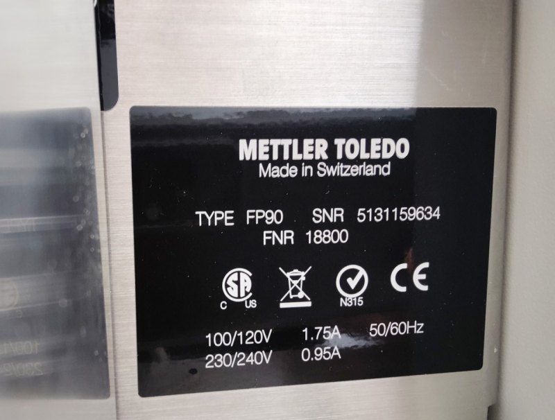Mettler Toledo FP82HT hot stage microscopy system - Miscellaneous