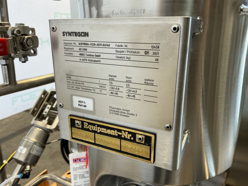 Pharmatec GmbH 6 Ltr mobile pharma reactor - NEW. - Bioreactor