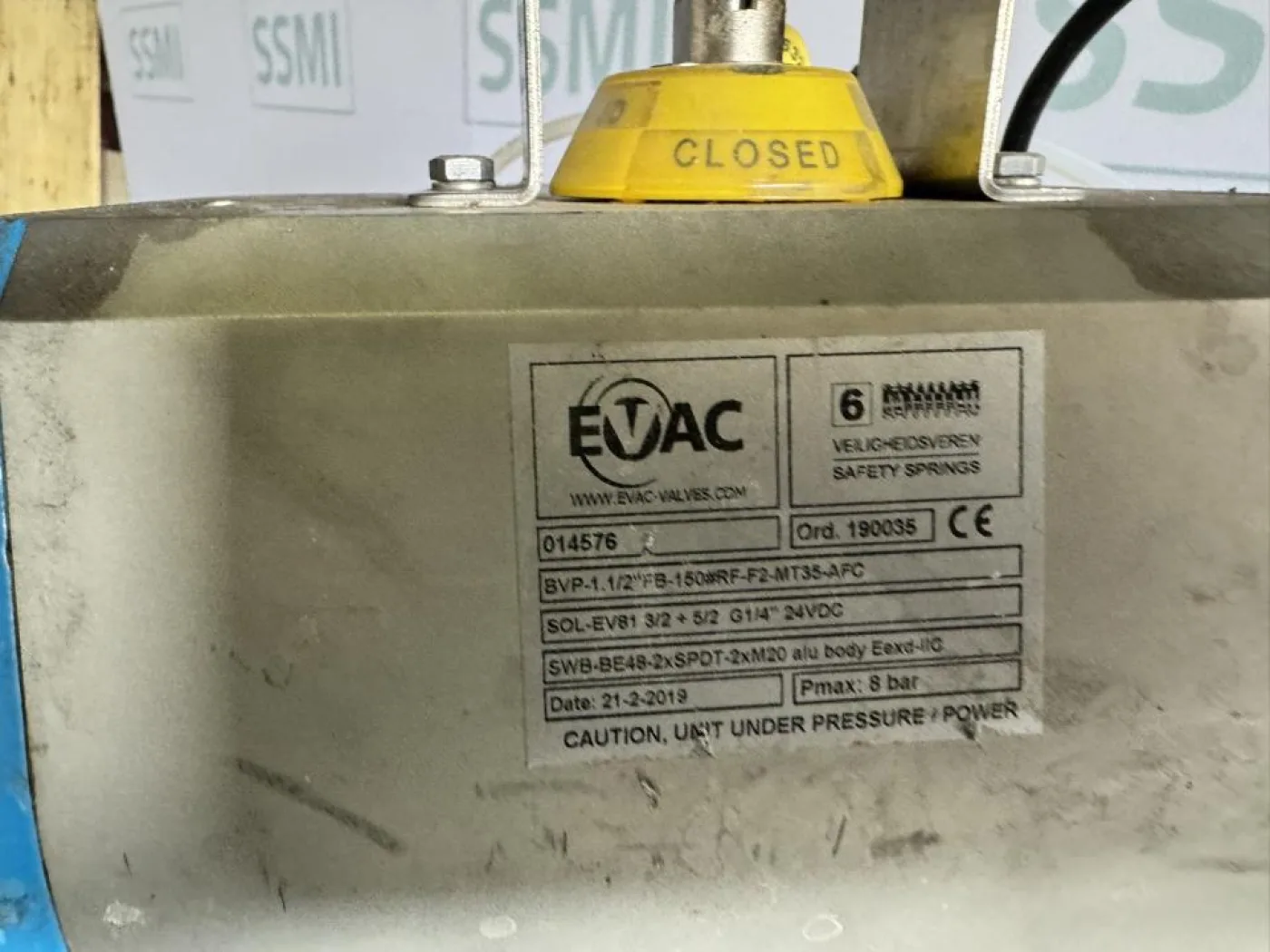 2019 EVAC / Max-Air Technology Pneumatic actuated ball valve - 7