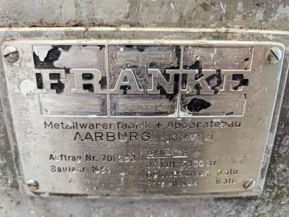 Franke 5000 Ltr. - Stirring vessel