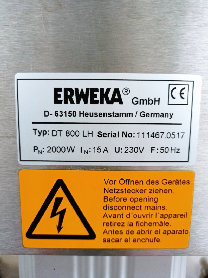 TESTER DISSOLUTORE SISTEMA OFFLINE – ERWEKA – MOD. DT 800 LH – FRL 800