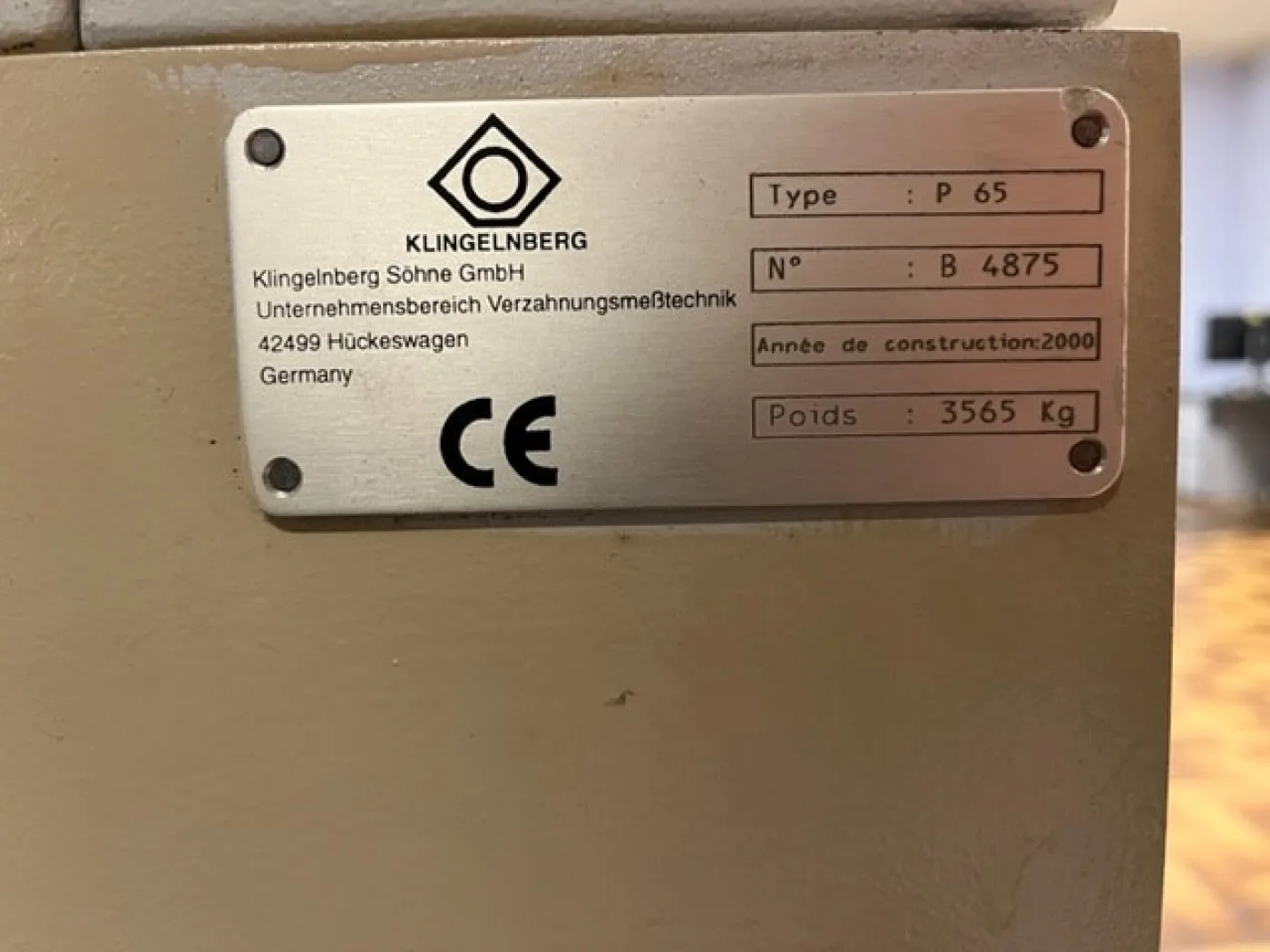 CNC Gear Tester – KLINGELNBERG P65 - 5