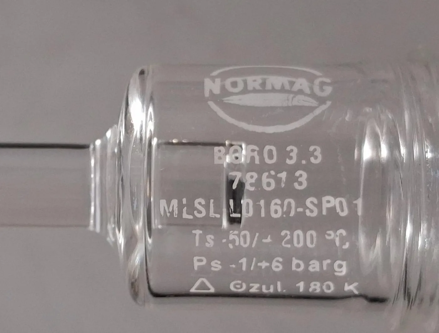 Normag-Glasteil Typ MISL D160-SP01 BORO 3.3 Borosilikatglas - 3