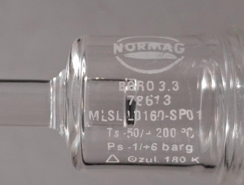 Normag-Glasteil Typ MISL D160-SP01 BORO 3.3 Borosilikatglas