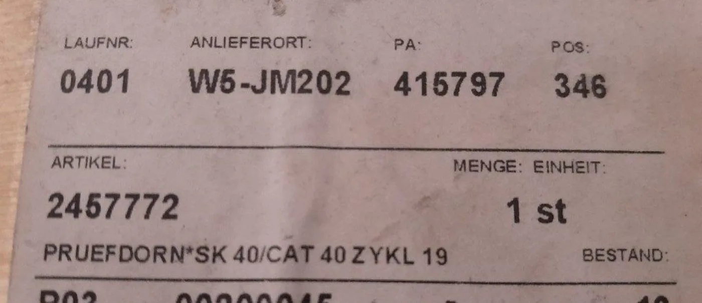 Pruefdorn SK 40 Zykl19 2457772 GEWEFA - 2