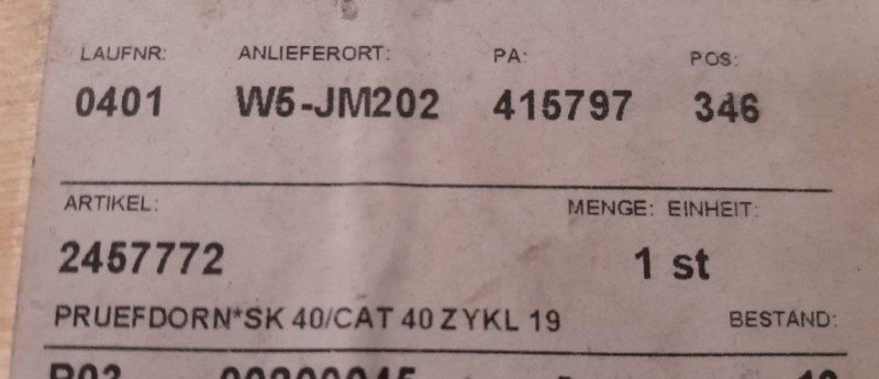 Pruefdorn SK 40 Zykl19 2457772 GEWEFA