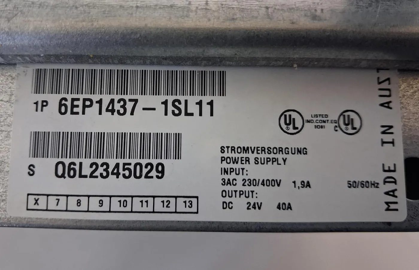 Siemens SITOP Power 40 Stromversorgung 6EP1437-1SL11 - 6