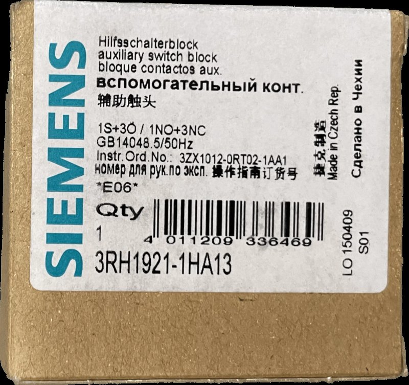 Siemens Hilfsschalterblock 3RH1921-1HA13