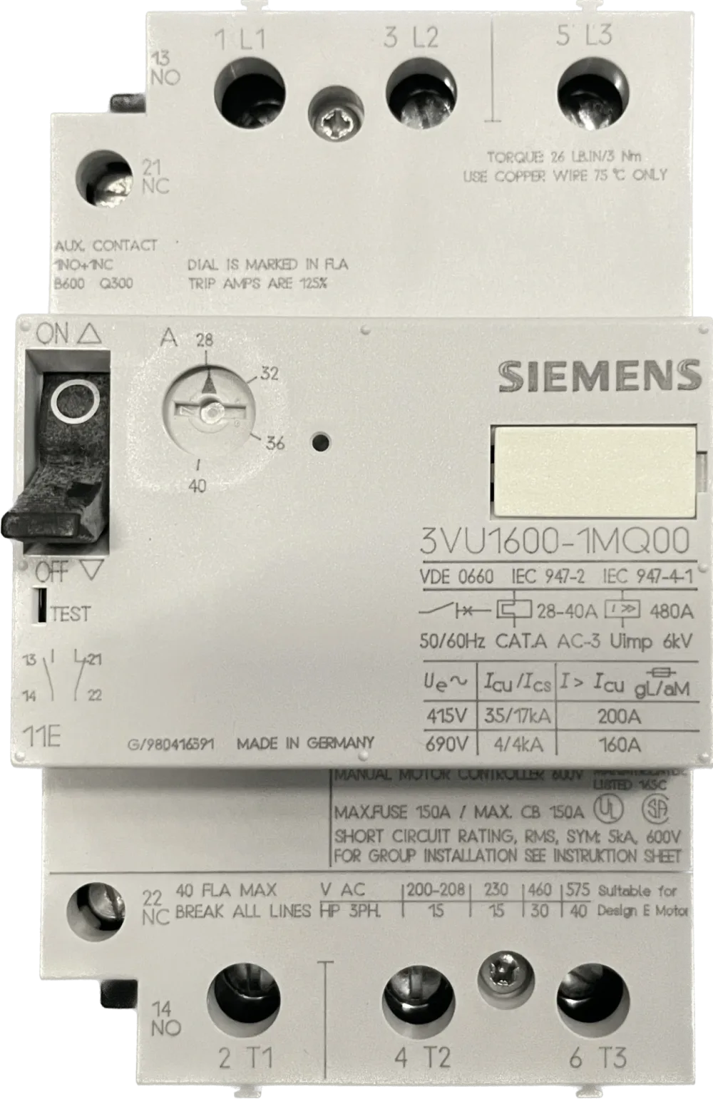 Siemens 3VU1600-1MQ00