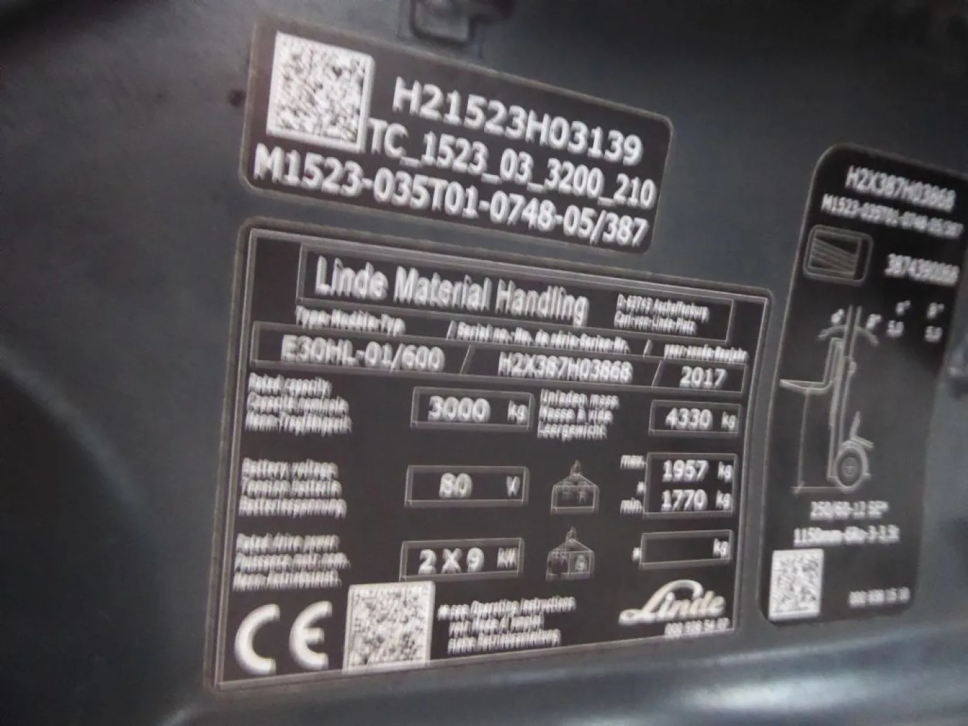 Linde E30HL-01/600 - 3