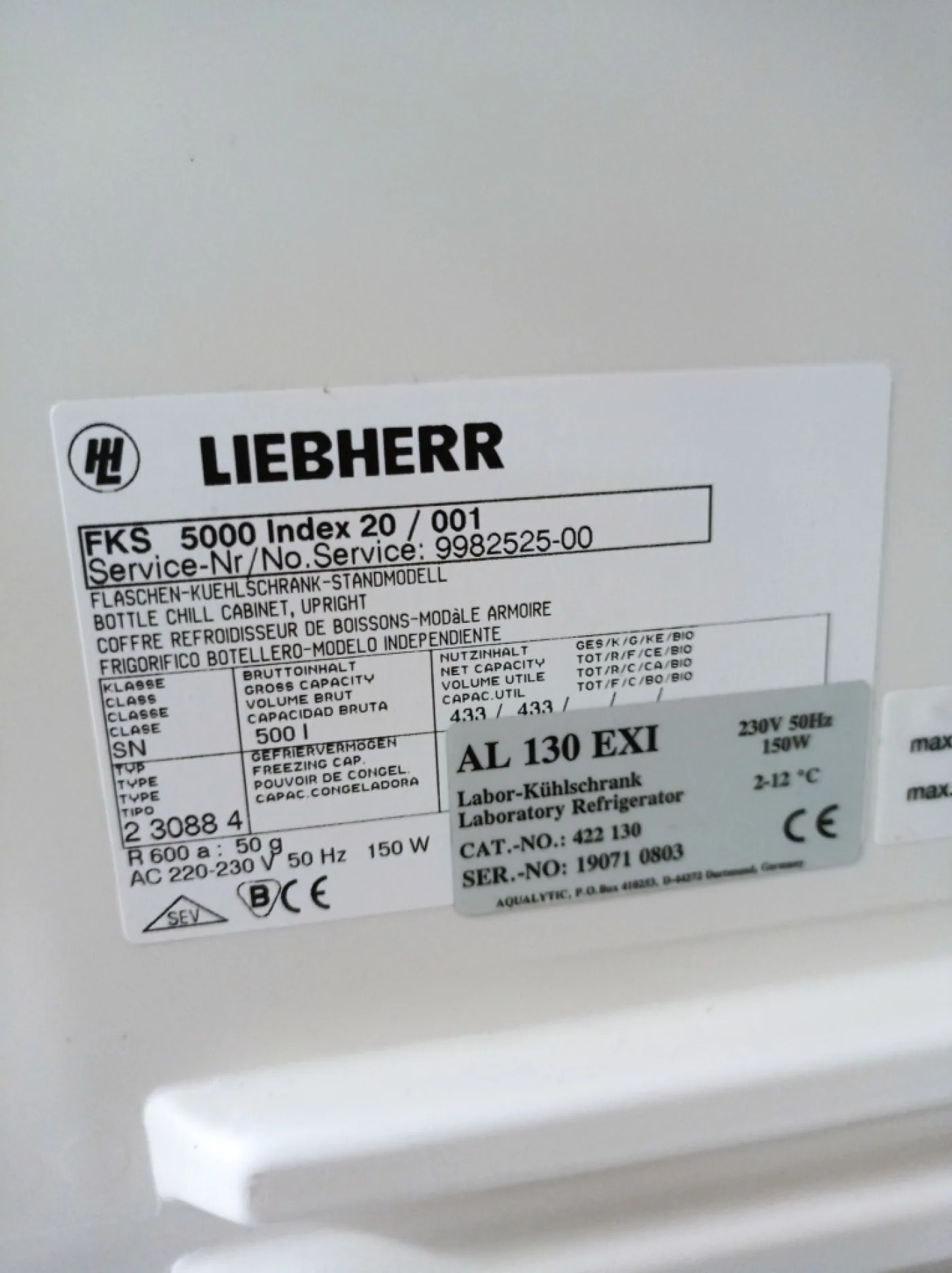 ARMADIO TERMOSTATICO – LIEBHERR – MOD. AQUA LYTIC - 2