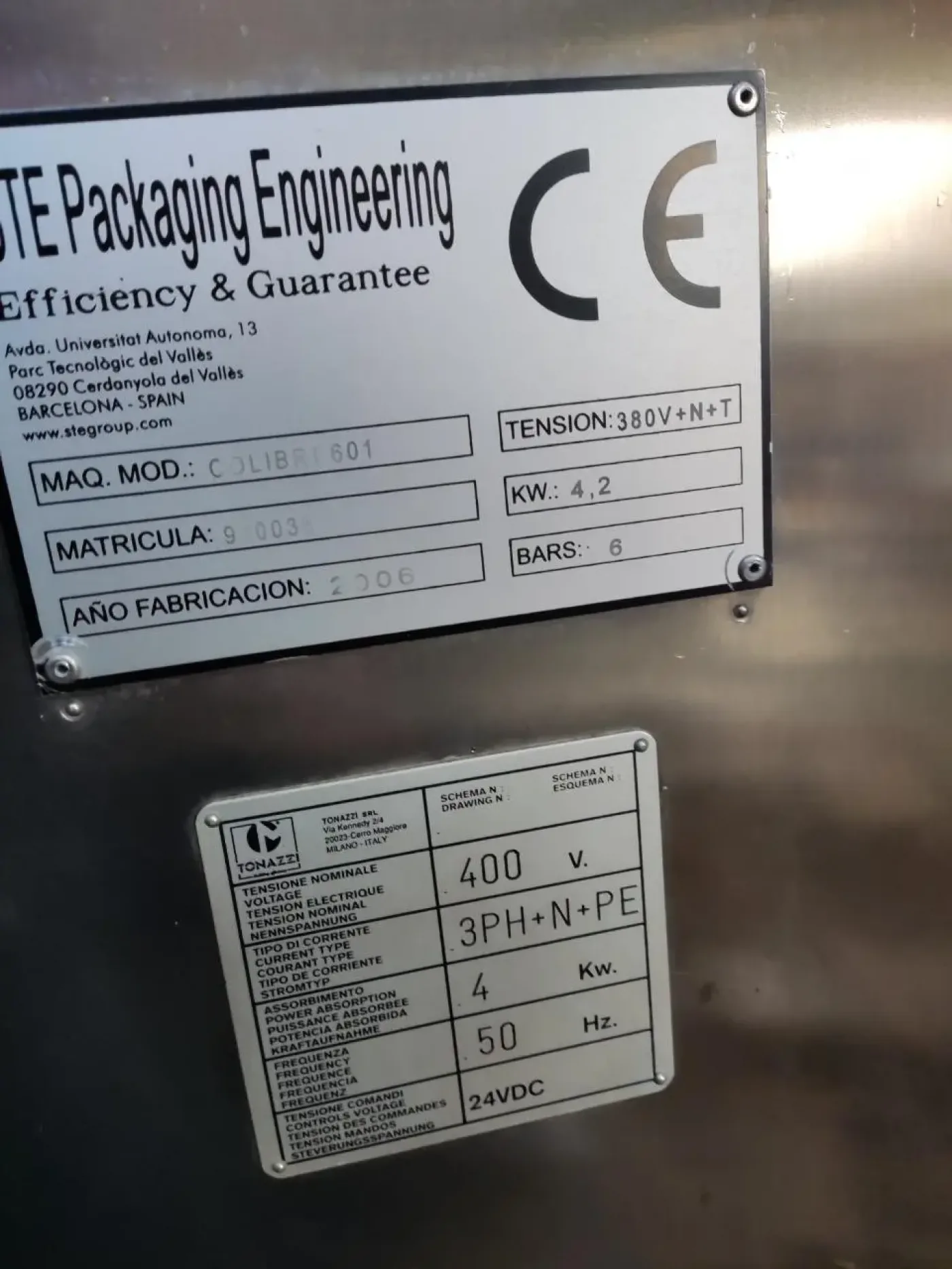 USED TONAZZI COLIBRI 601 TUBE FILLING AND CLOSING MACHINE - 2
