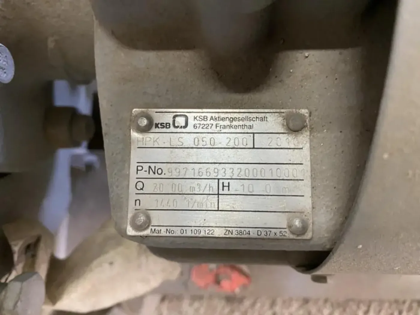 USED KSB HPK-LS 050-200 DRY INSTALLED RADIALLY SPLIT VOLUTE HORIZONTAL CENTRIFUGAL PUMP - 4