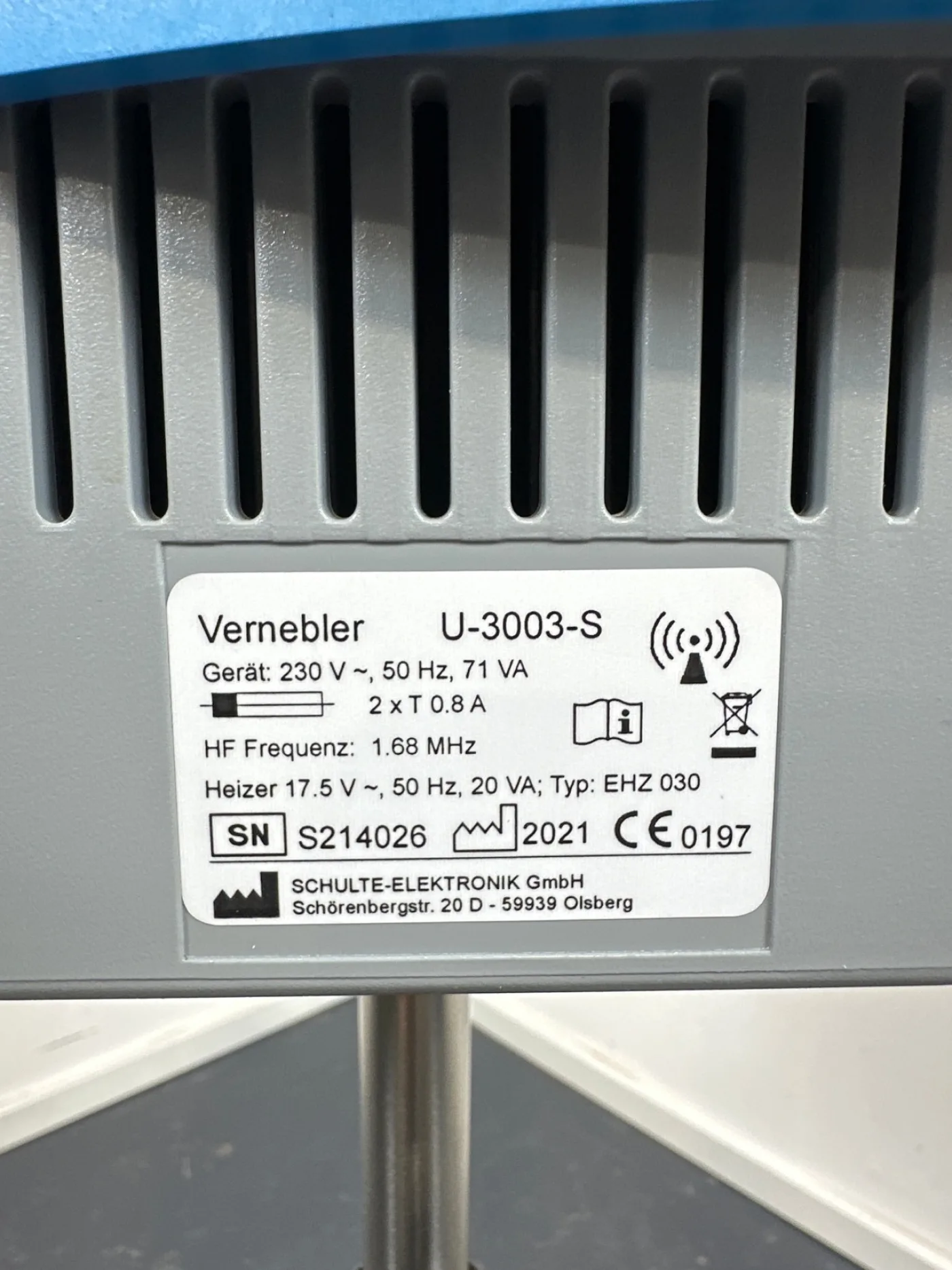 Schulte Electronic U-3003-S Ultraschallvernebler - 3
