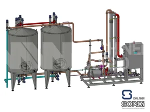 30,000 LPH Sordi 2-Tank (3000L) & 1-Channel Automatic CIP System Plant (Year 2023 – NEVER USED)