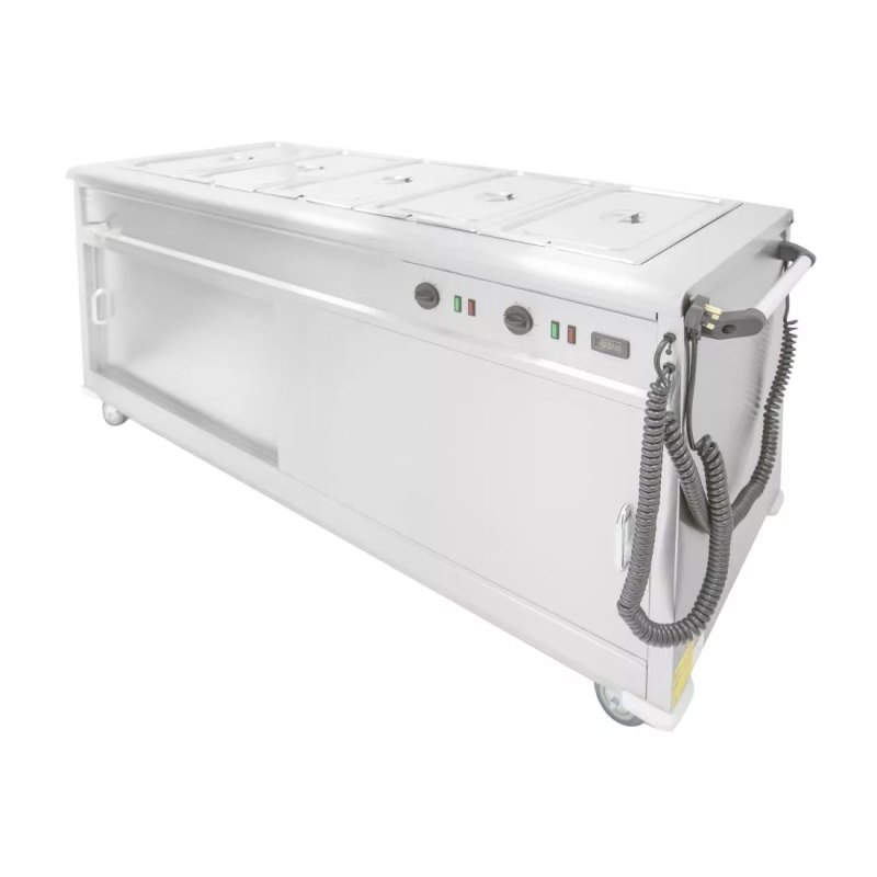 Parry Mobile Servery with Bain Marie Top MSB18 - islandcatering