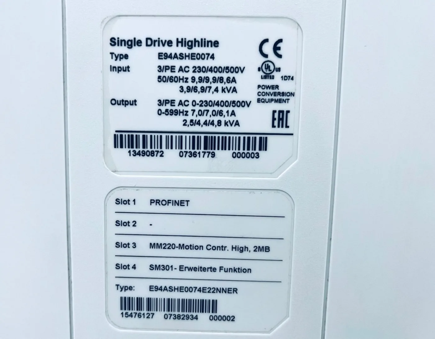 Lenze Single Drive Highline Umrichter E94ASHE0074 mit Transformer - 3