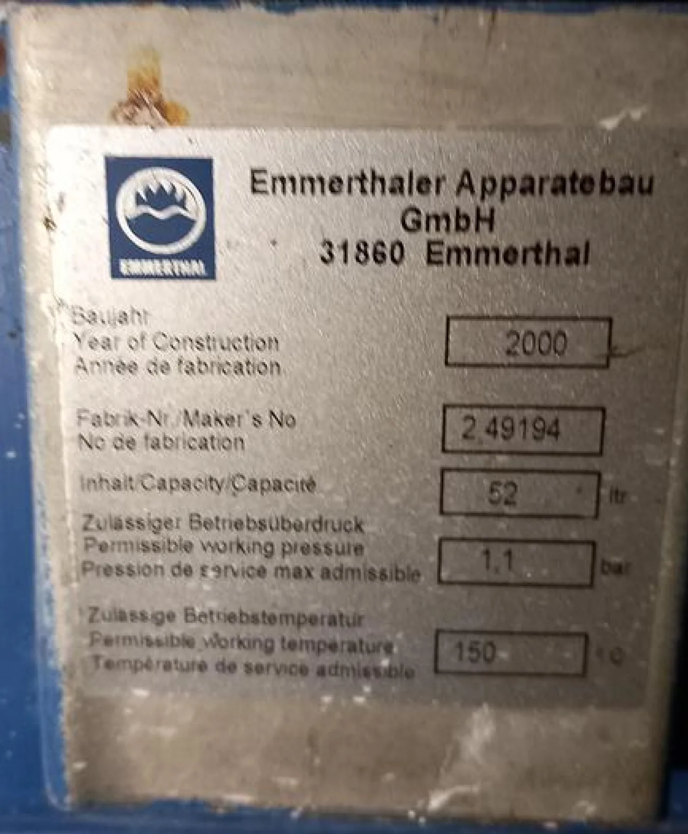 Bomba de vácuo de 30kw Emmerthaler Apparatebau GmbH GM10S - 1