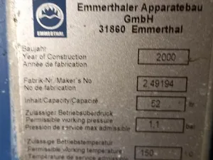 Bomba de vácuo de 30kw Emmerthaler Apparatebau GmbH GM10S
