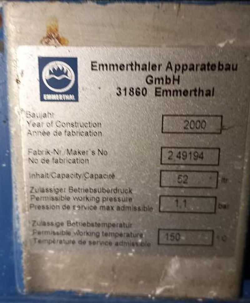 Bomba de vácuo de 30kw Emmerthaler Apparatebau GmbH GM10S