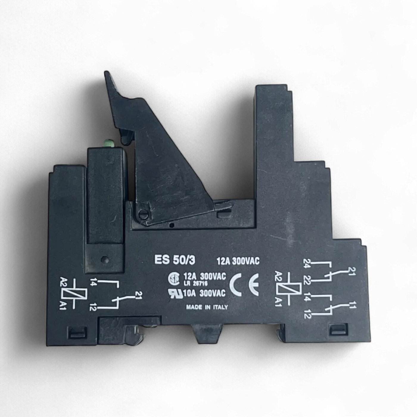 Schrack Relais RT424024 mit Sockel ES 50/3 – Relaisfassung | Relay Socket | Art.-Nr. ES50/3 - 6