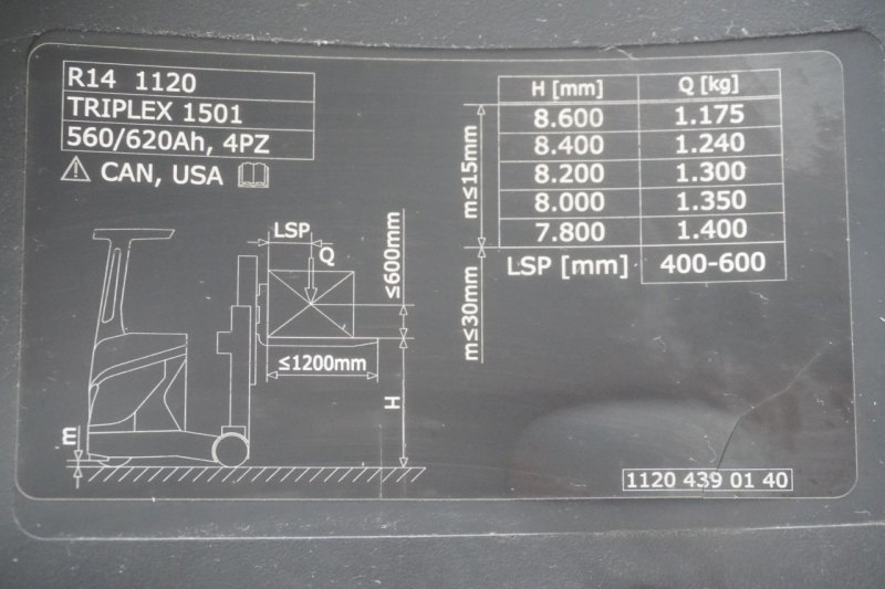 Schubmaststapler Linde R 14 1120 (2018)