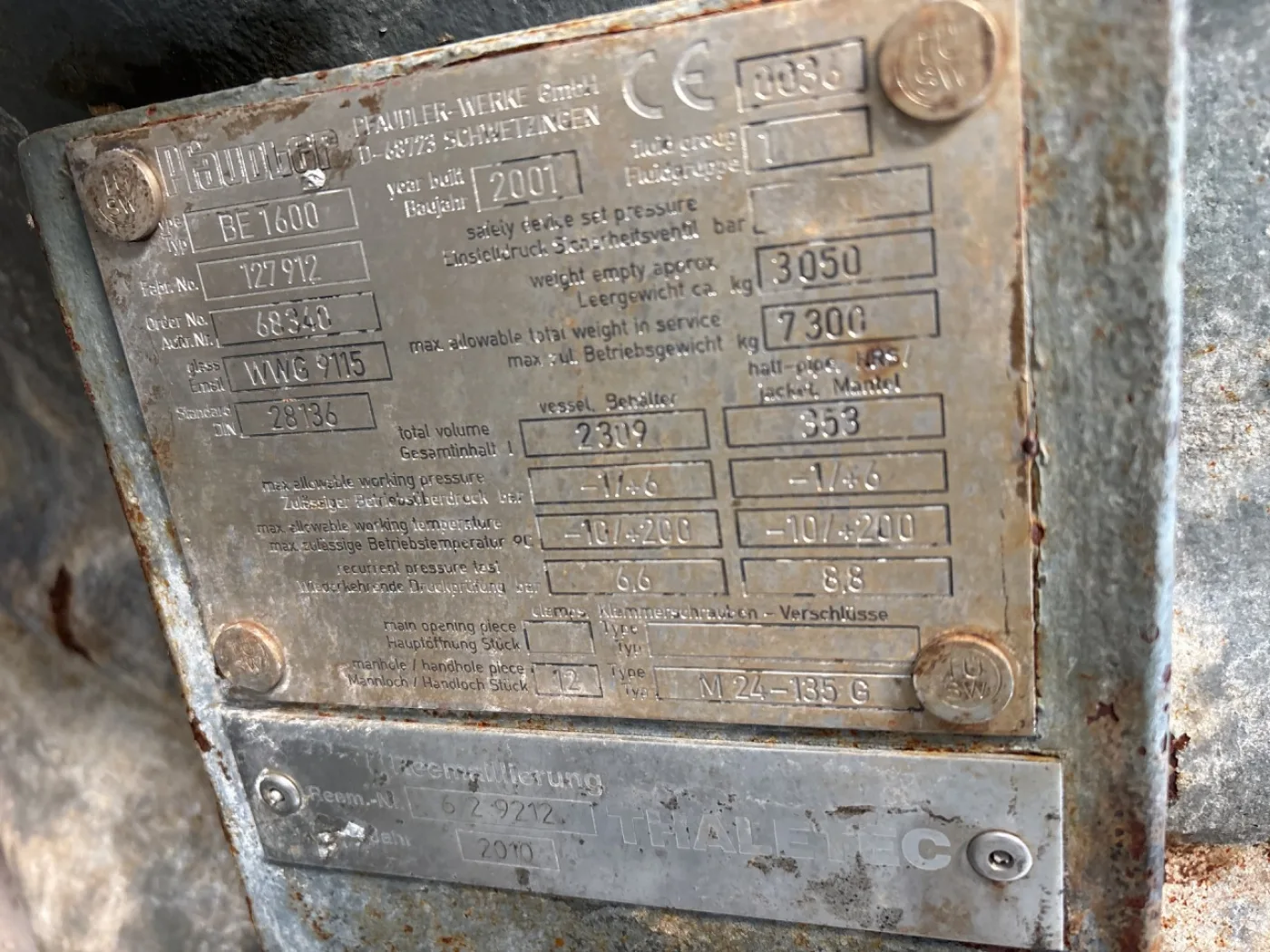 Pfaudler-werke BE1600 - Glass-lined Reactor - 8