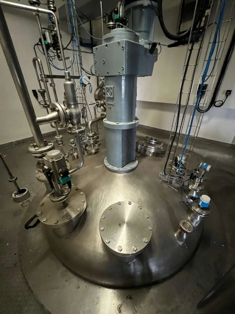 USED TRAMEGA ATEX STAINLESS STEEL REACTOR 316L 12,170 LITERS WITH AGITATION AND HALF ROD