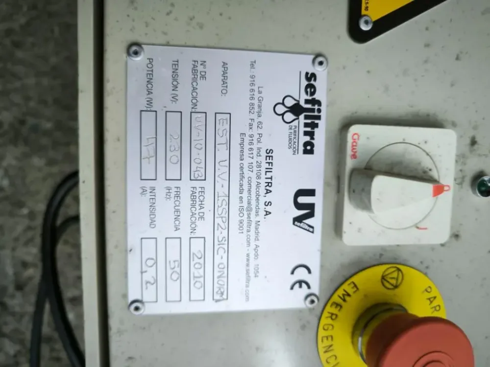 SEFILTRA WATER STERILIZER STAINLESS STEEL 316 17 LITERS WITH ELECTRICAL BOARD