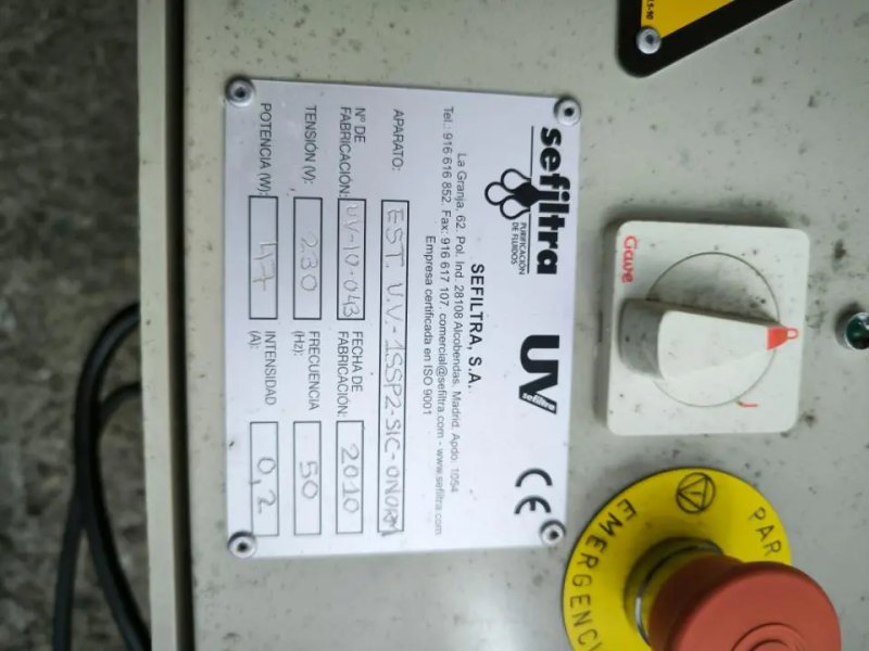 SEFILTRA WATER STERILIZER STAINLESS STEEL 316 17 LITERS WITH ELECTRICAL BOARD