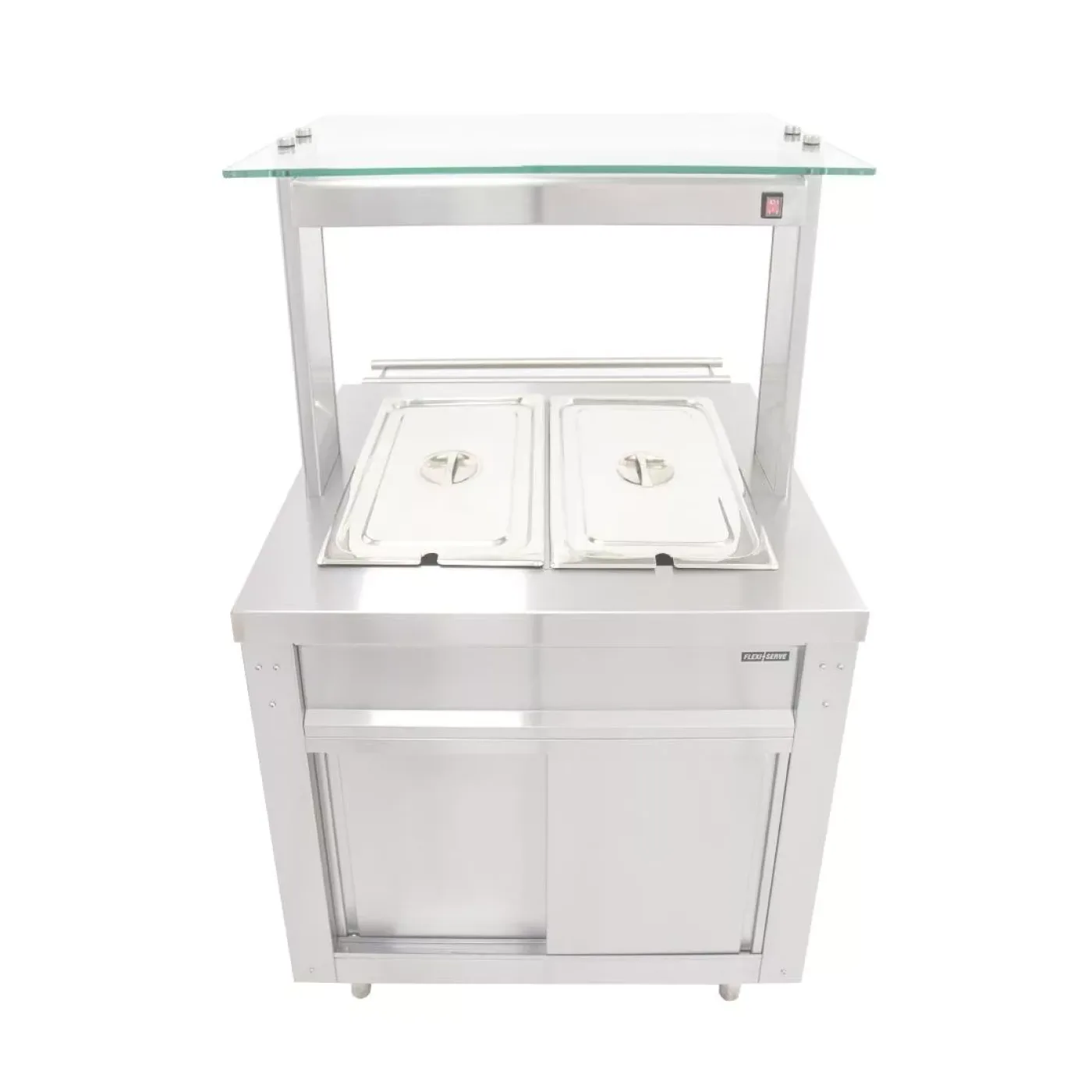 Parry Flexi-Serve Ambient Cupboard with Chilled Well and LED Illuminated Gantry FS-AW2PACK - islandcatering - 6