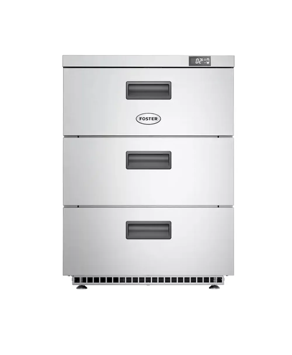 Foster HR150/3D/13-106 3 Drawer Undercounter Cabinet Refrigerator 150 Litres - islandcatering