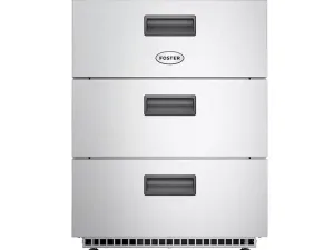 Foster HR150/3D/13-106 3 Drawer Undercounter Cabinet Refrigerator 150 Litres - islandcatering