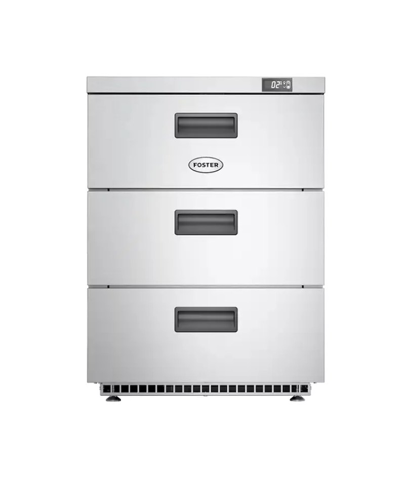 Foster HR150/3D/13-106 3 Drawer Undercounter Cabinet Refrigerator 150 Litres - islandcatering