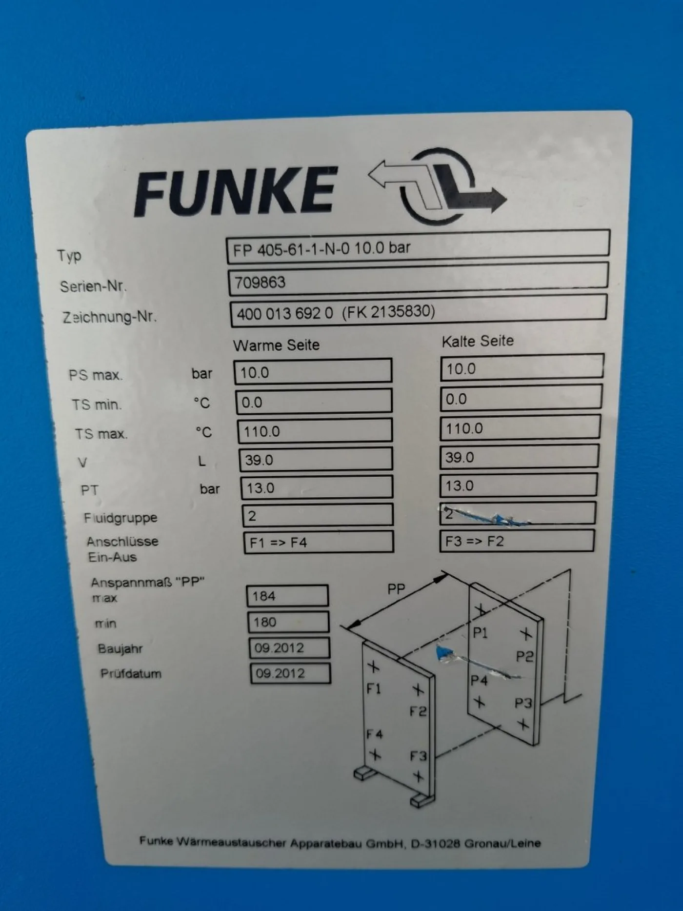 Funke Plattenwärmetauscher FP405-61-1-N-0 - 4